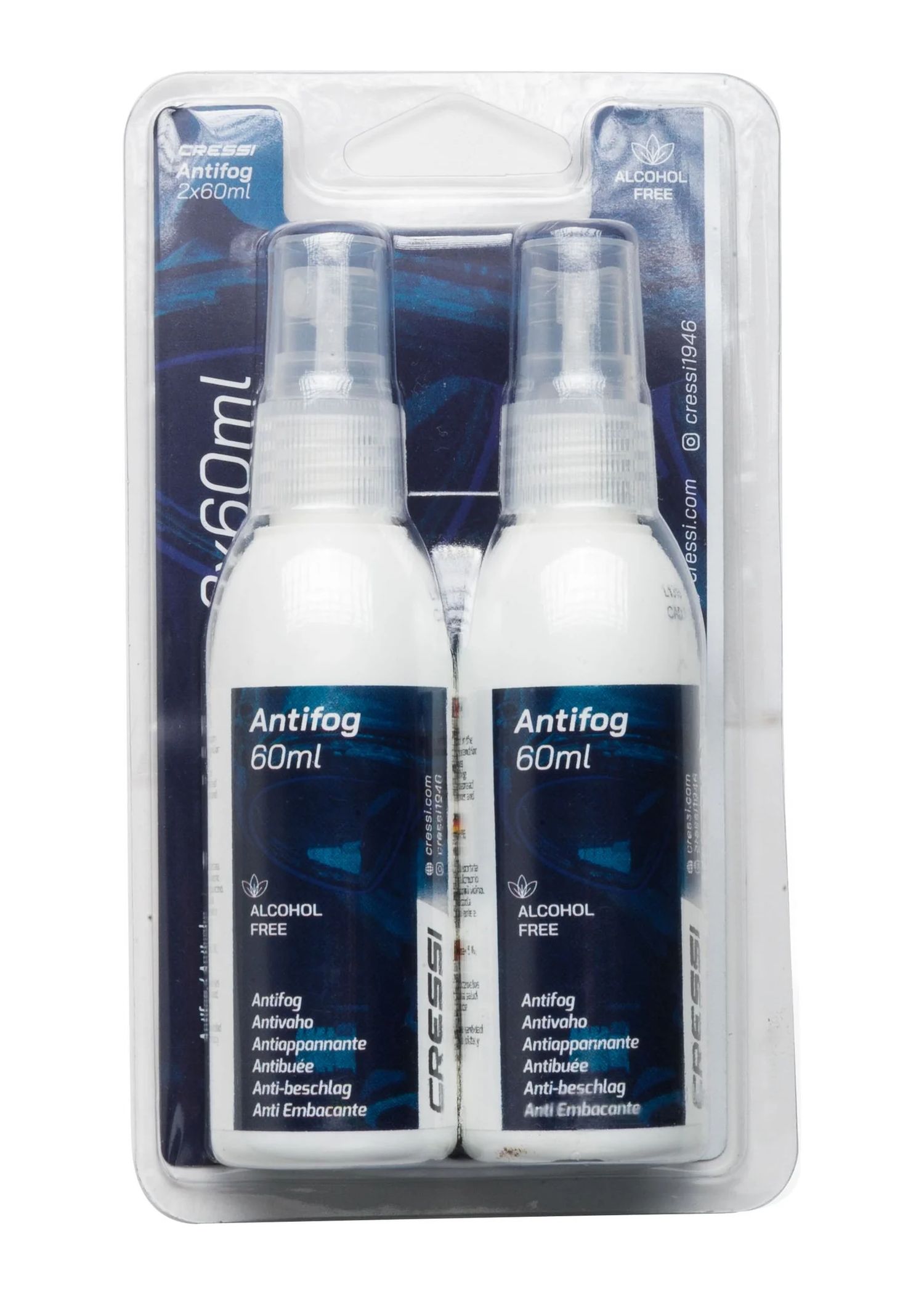 Cressi Anti-Fog 2 Pack Spray for Masks & Goggles