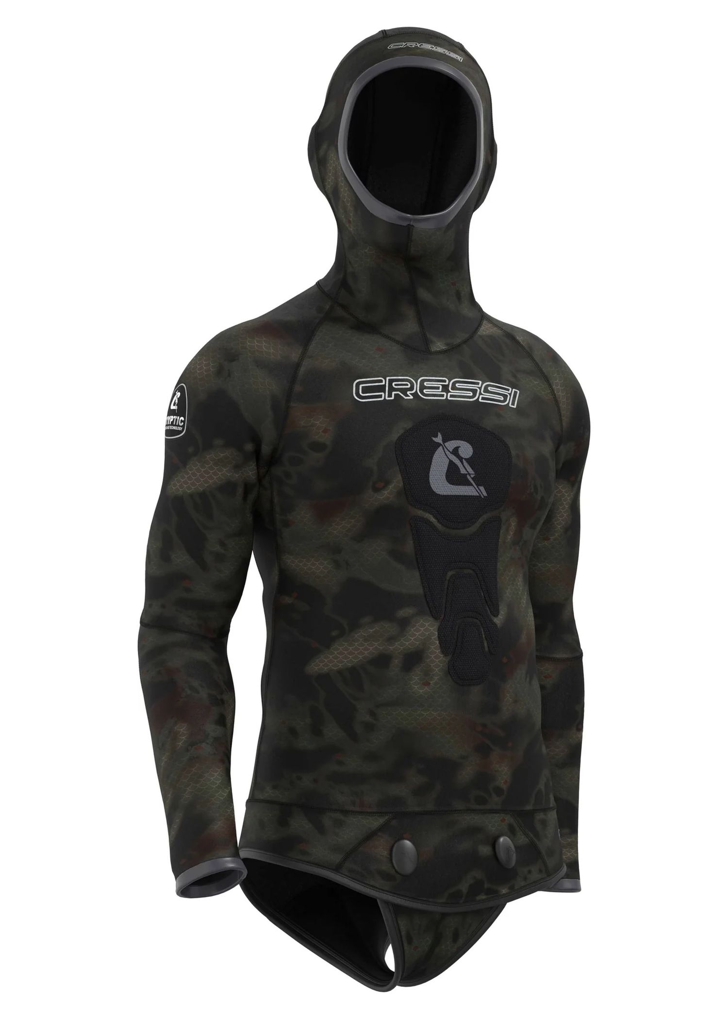 Cressi Posidonia 5MM Wetsuit Hooded Jacket Camo