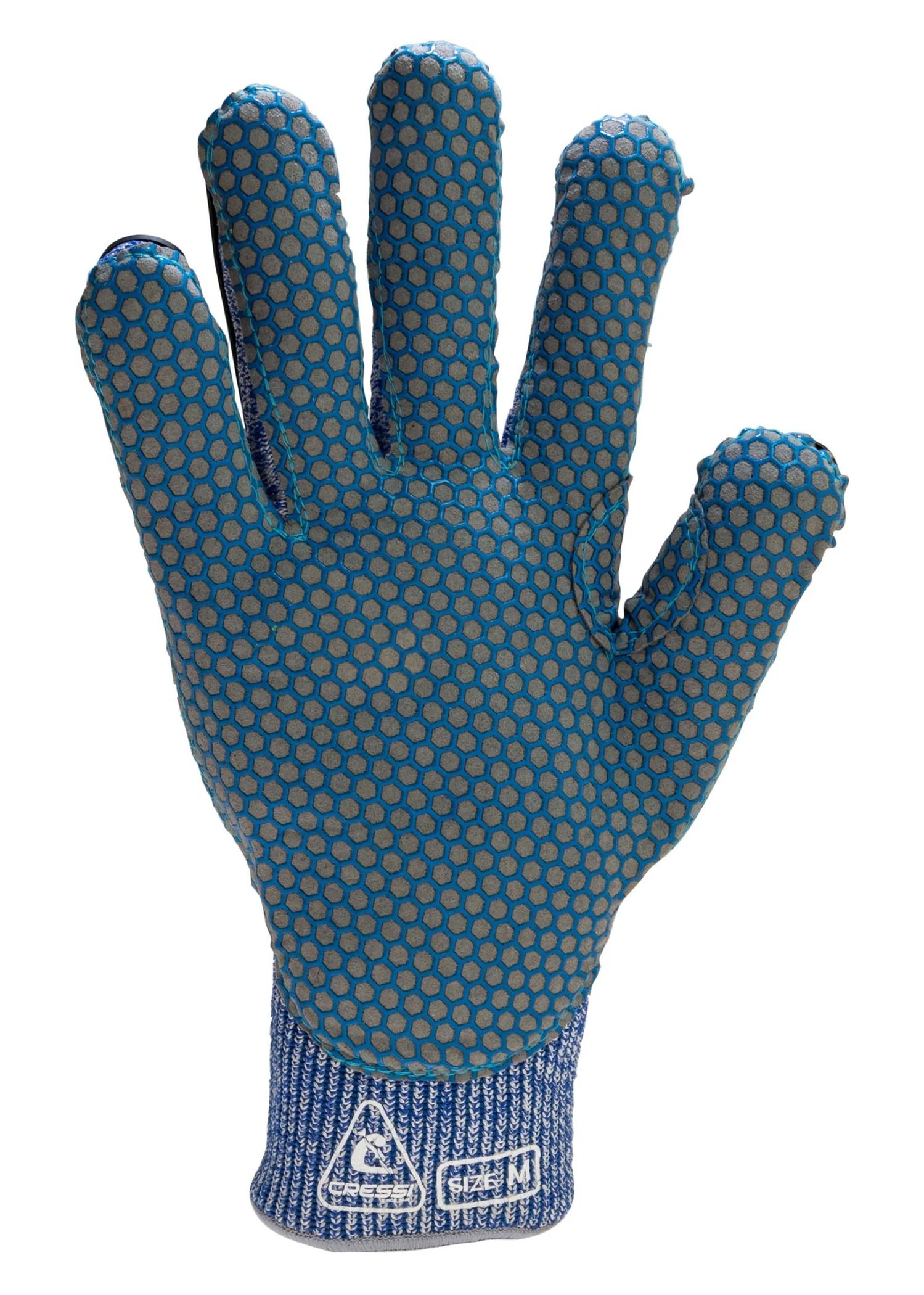 Cressi Hex Cut Resistant Grip Gloves Blue