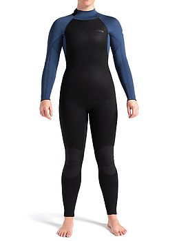 CSkins Ladies Surflite 4/3 Back Zip Wetsuit Raven/Blue