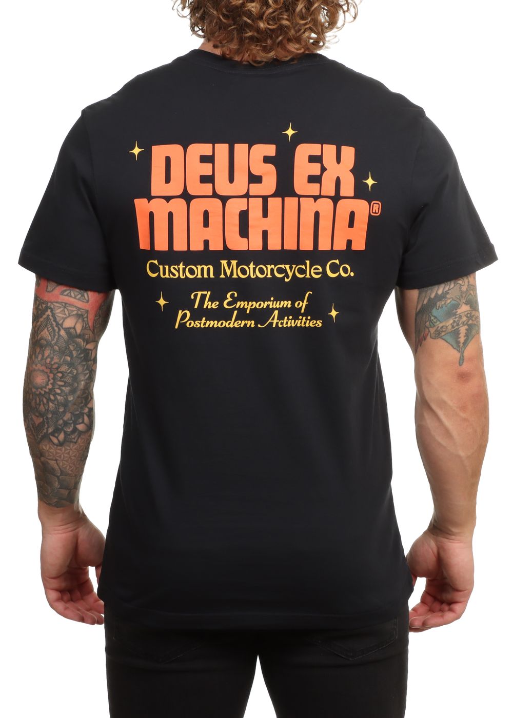 Deus Drop Down Tee Black