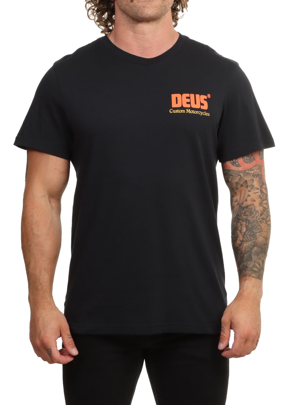 Deus Drop Down Tee Black