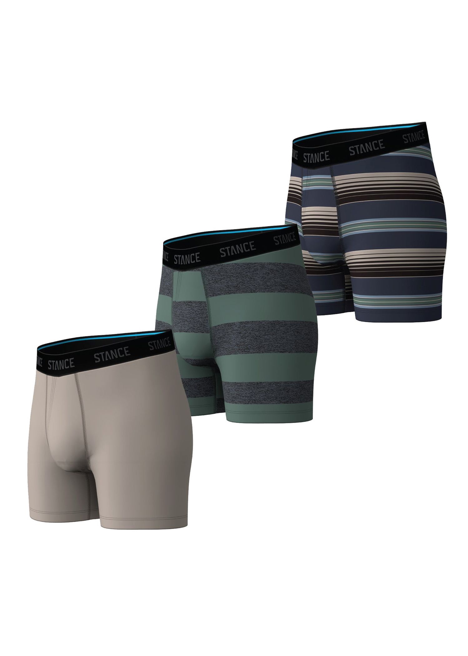 Stance 3 Pack Boxer Briefs String Grey