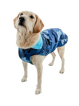 Dryrobe Dog Waterproof Dog Coat Blue Camo