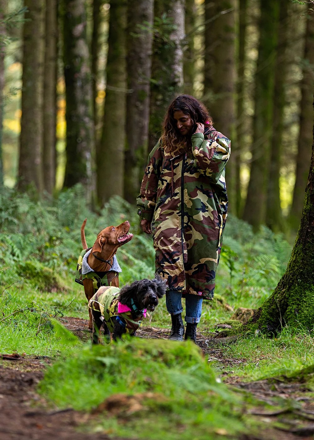 Dryrobe Dog Waterproof Dog Coat Camo/Grey