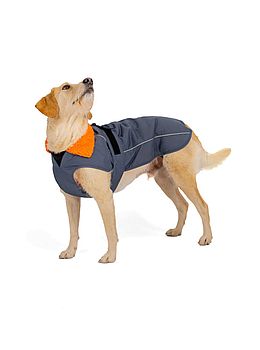 Dryrobe Dog Waterproof Dog Coat Dark Grey/Orange