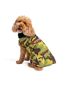 Dryrobe Dog Waterproof Dog Coat Green Camouflage