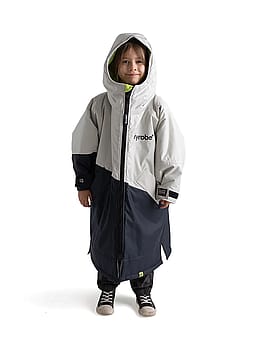 Dryrobe Kids Long Sleeve Changing Robe Anthra/Lime