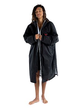 Dryrobe Long Sleeve Changing Robe Black/Grey