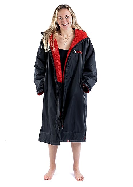 Leaving Robe Sa Dryrobe Long Sleeve Changing Robe Black/Red