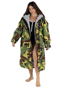 Dryrobe Long Sleeve Changing Robe Camo/Grey