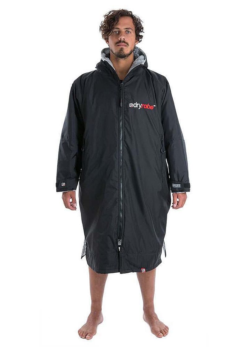 Dryrobe Long Sleeve Changing Robe Black Grey