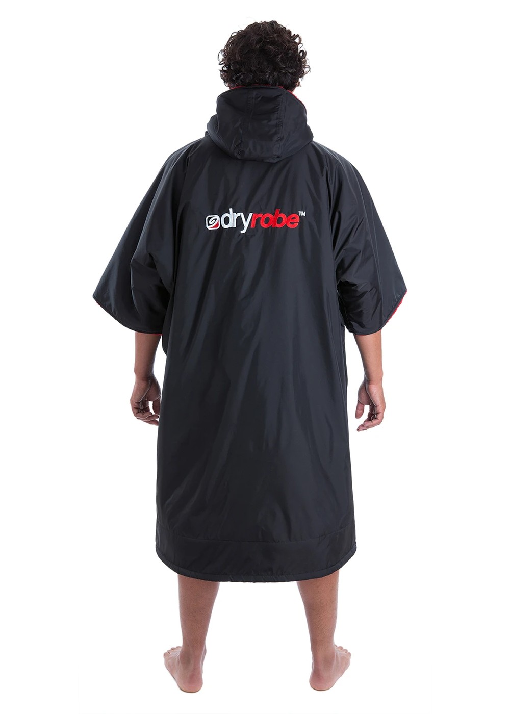 Dryrobe Short Sleeve Changing Robe Black Red