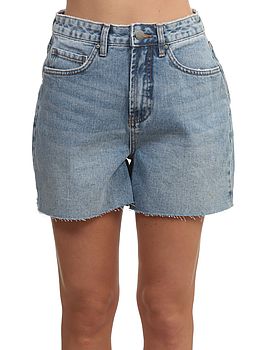Billabong Riley Denim Shorts Faded Indigo Fray