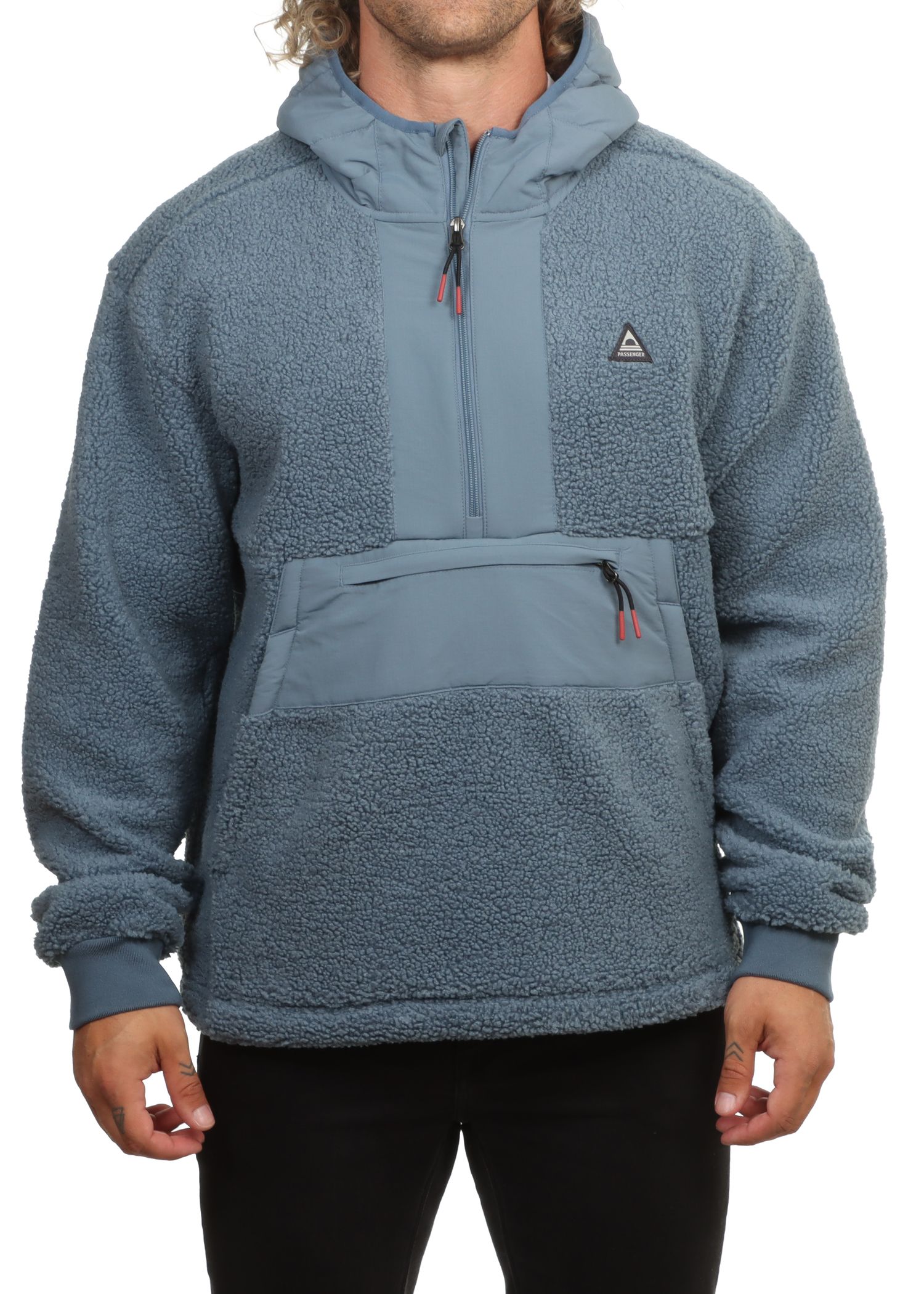 Passenger Woodland 1/2 Zip Sherpa Fleece Blue