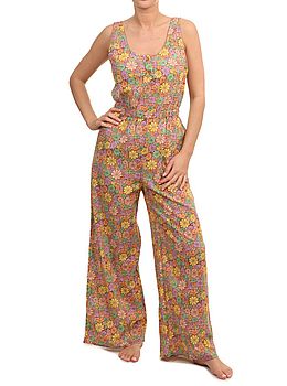 Roxy Sunshine Spirit Printed Jumpsuit Root Beer