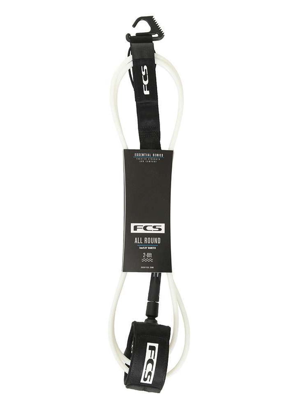 FCS All Round Essential Surf Leash 7FT White/Black