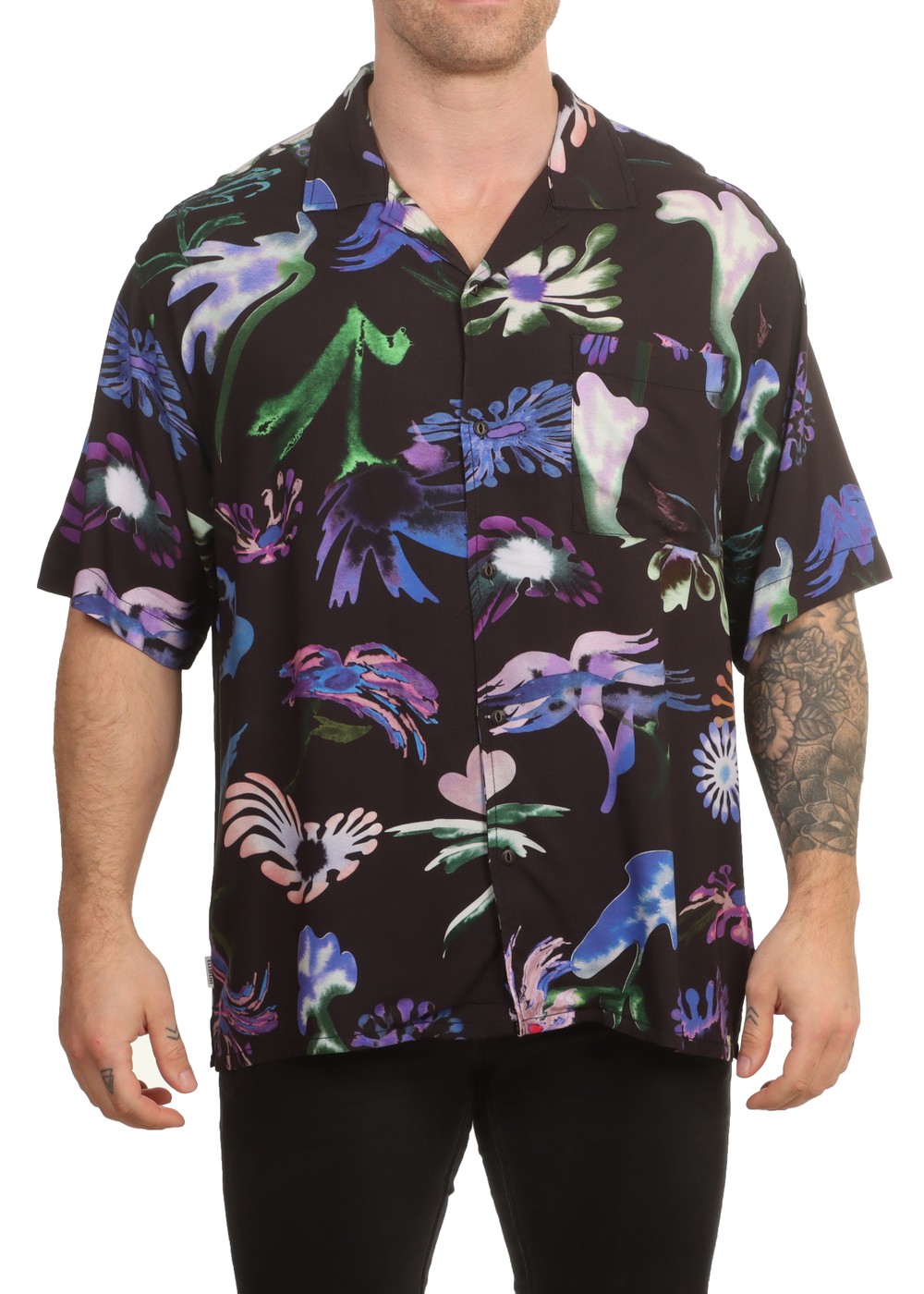 Element Resort Shirt Saturn Flowers