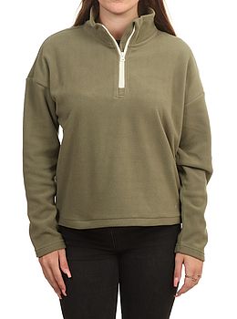 Roxy Feel It Too Fleece Deep Lichen Green