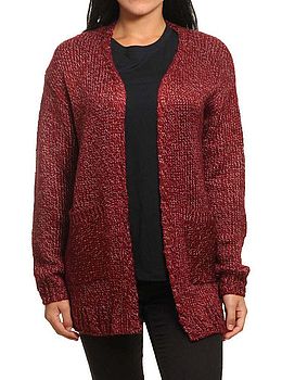 Roxy Time Break Cardigan Syrah Heather