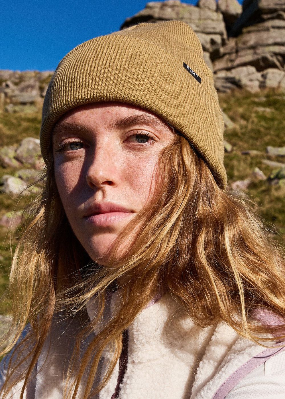 Roxy Tropical Snow Beanie Fennel Seed