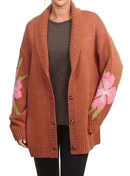 Roxy Hand On Heart Cardigan Cedar Wood