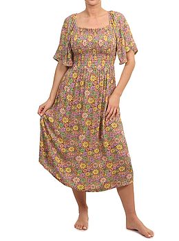 Roxy Tropical Sunshine Dress Root Beer