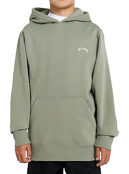 Billabong Boys Arch Hoodie Grey Green