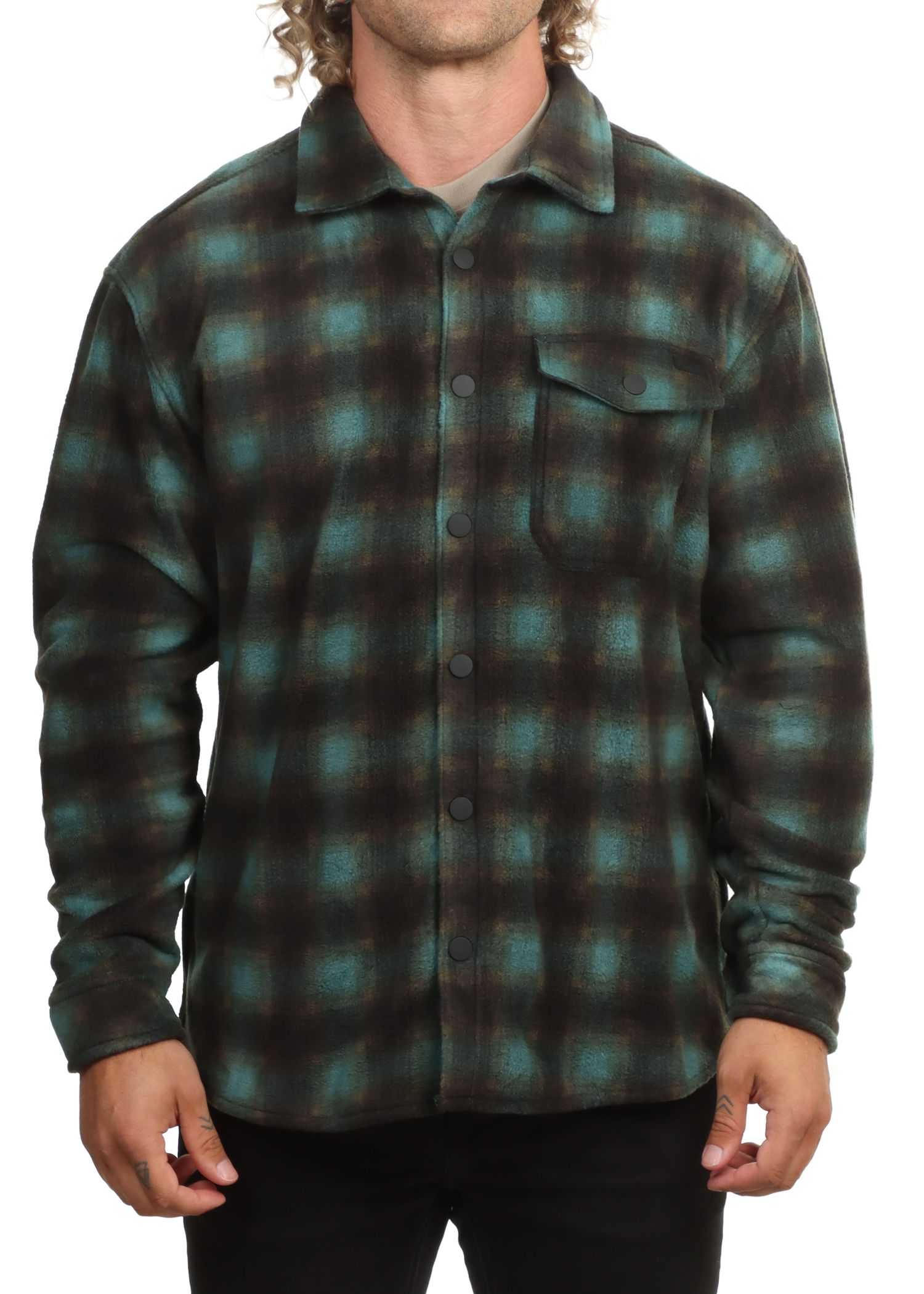 Billabong Furnace Polar Overshirt Smoke Pine