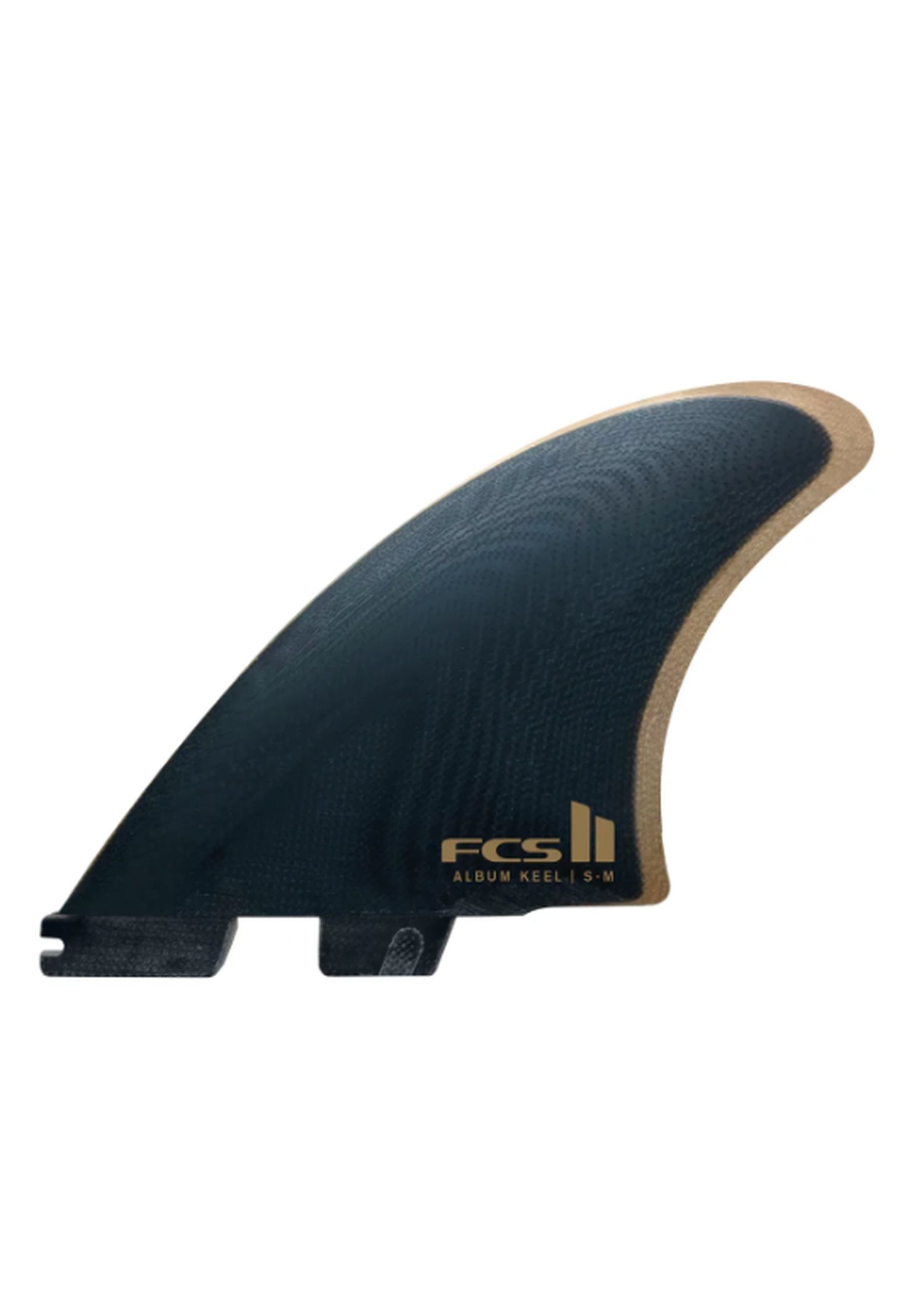 FCS 2 Album Keel PG S-M Surfboard Twin Fins Black/Gold