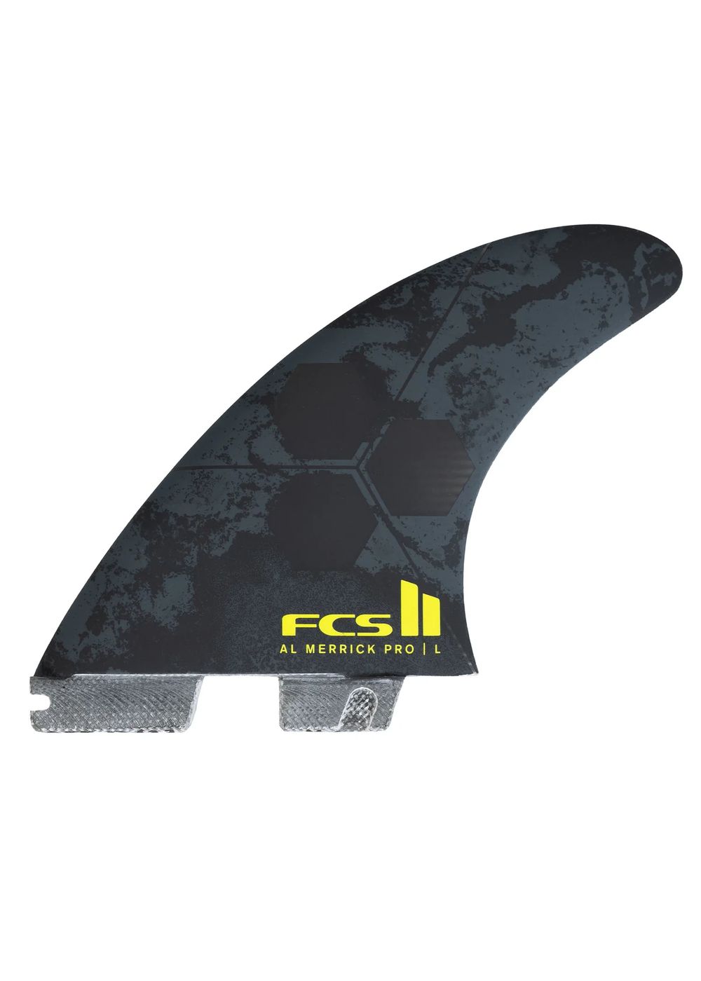 FCS 2 AM PG Large Surfboard Fins Black/Acid