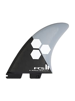 FCS 2 AM Twin+1 Surfboard Fins Grey