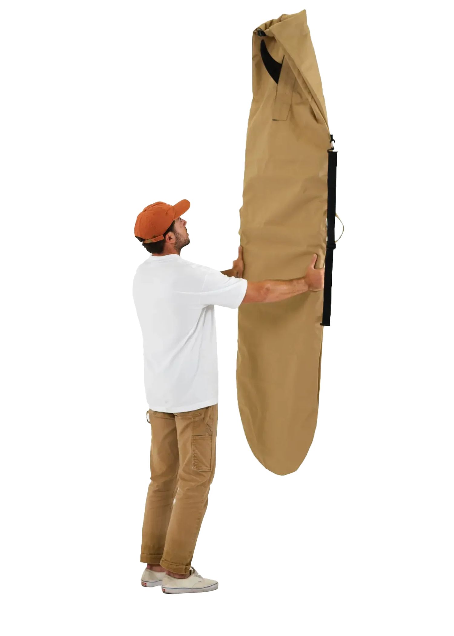 FARO 8ft Adjustable Canvas Surfboard Bag Tan