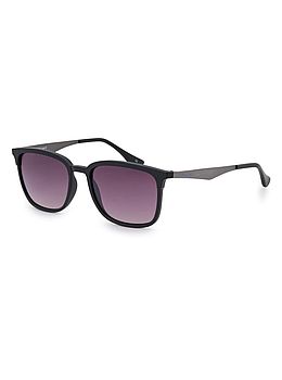 Bloc Monaco Sunglasses Matt Black Grey Flash