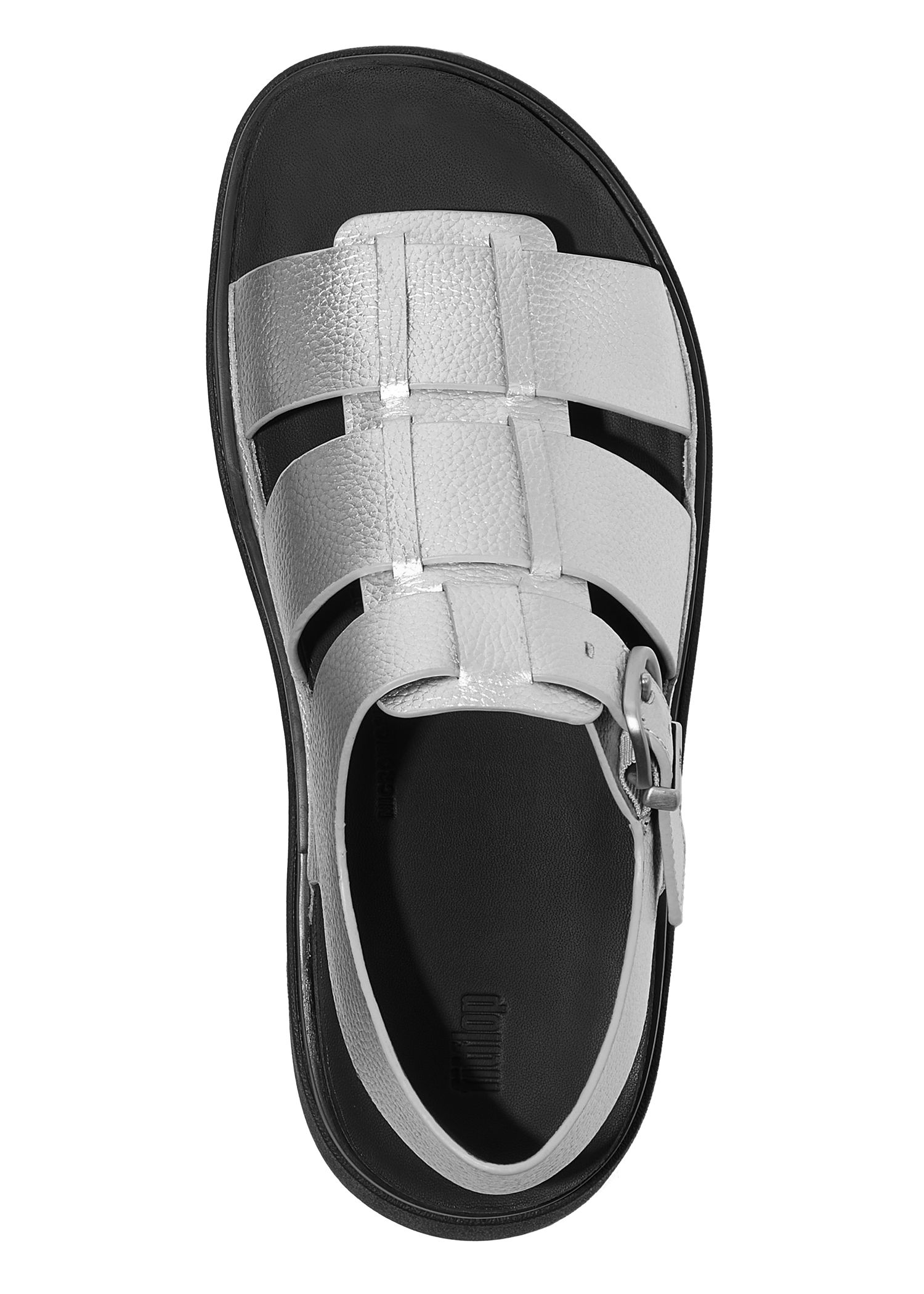 FitFlop Gen FF Leather Fisherman Sandals Silver