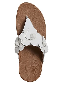 FitFlop Lulu Flower Flip Flops Urban White