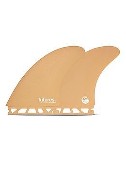 Futures Zack Flores Fiberglass Twin Fin Orange