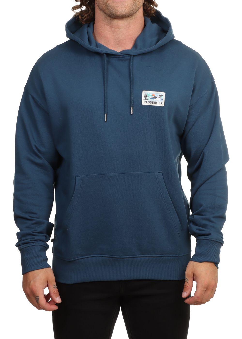 Passenger Roamer Patch Hoodie Dark Denim