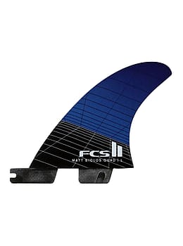 FCS 2 MB PC Carbon Large Quad Rear Fins Blue
