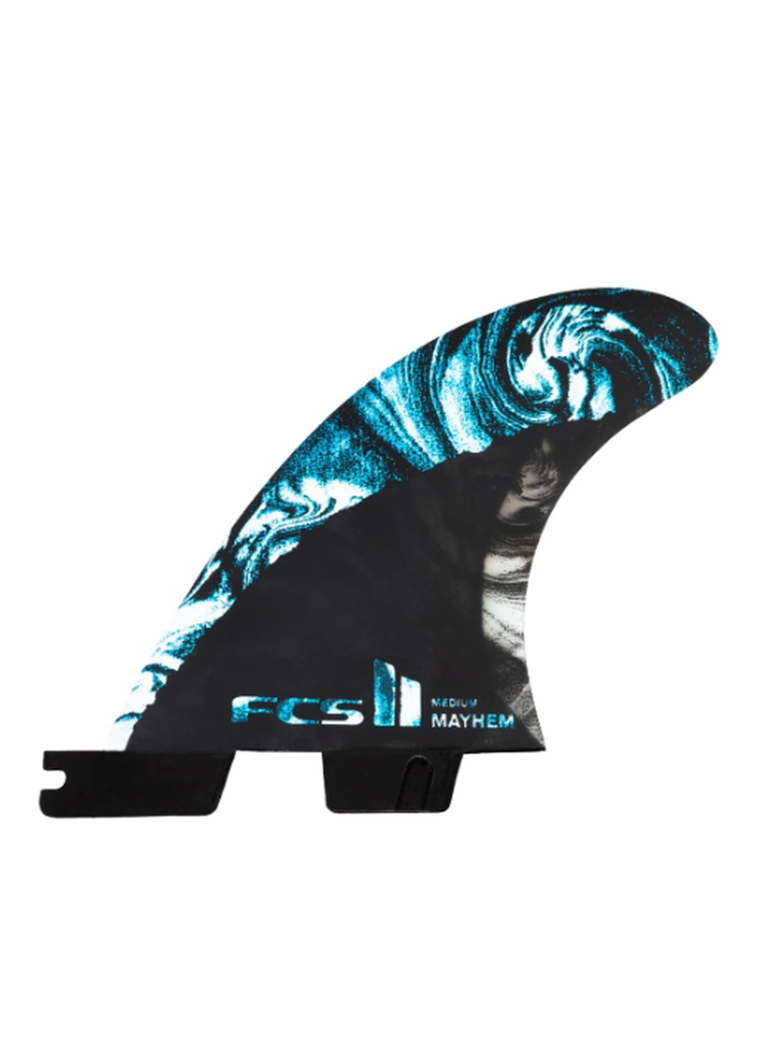 FCS 2 Mayhem PC Carbon Medium Quad Rear Fins Blue