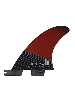FCS 2 MB PC Carbon Medium Quad Rear Fins Red