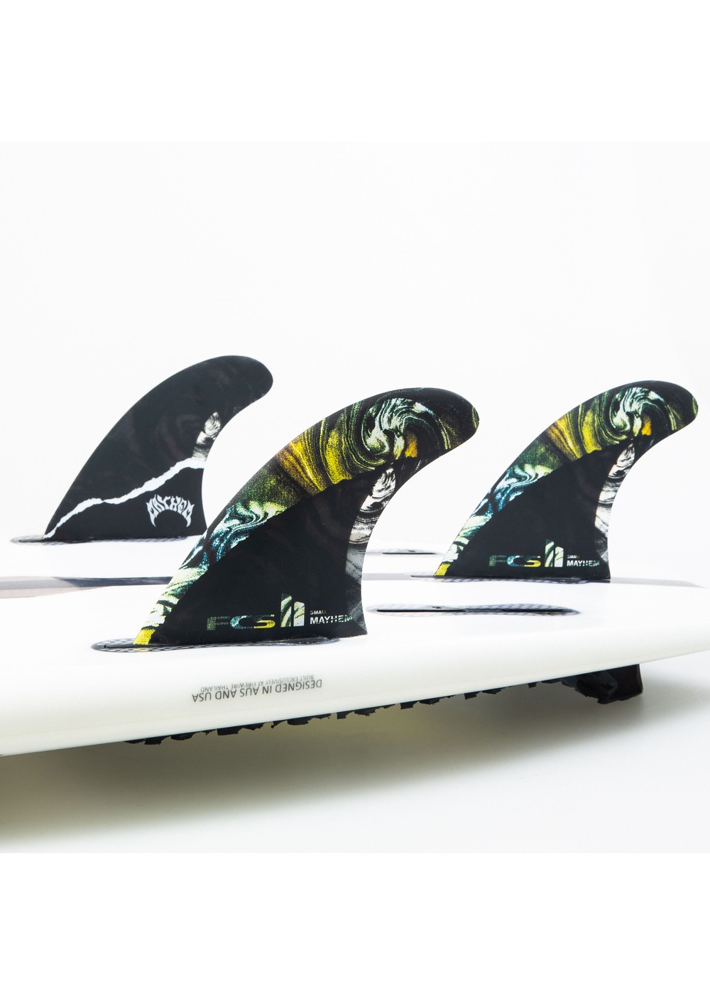 FCS 2 MB PC Carbon Small Tri Surfboard Fins