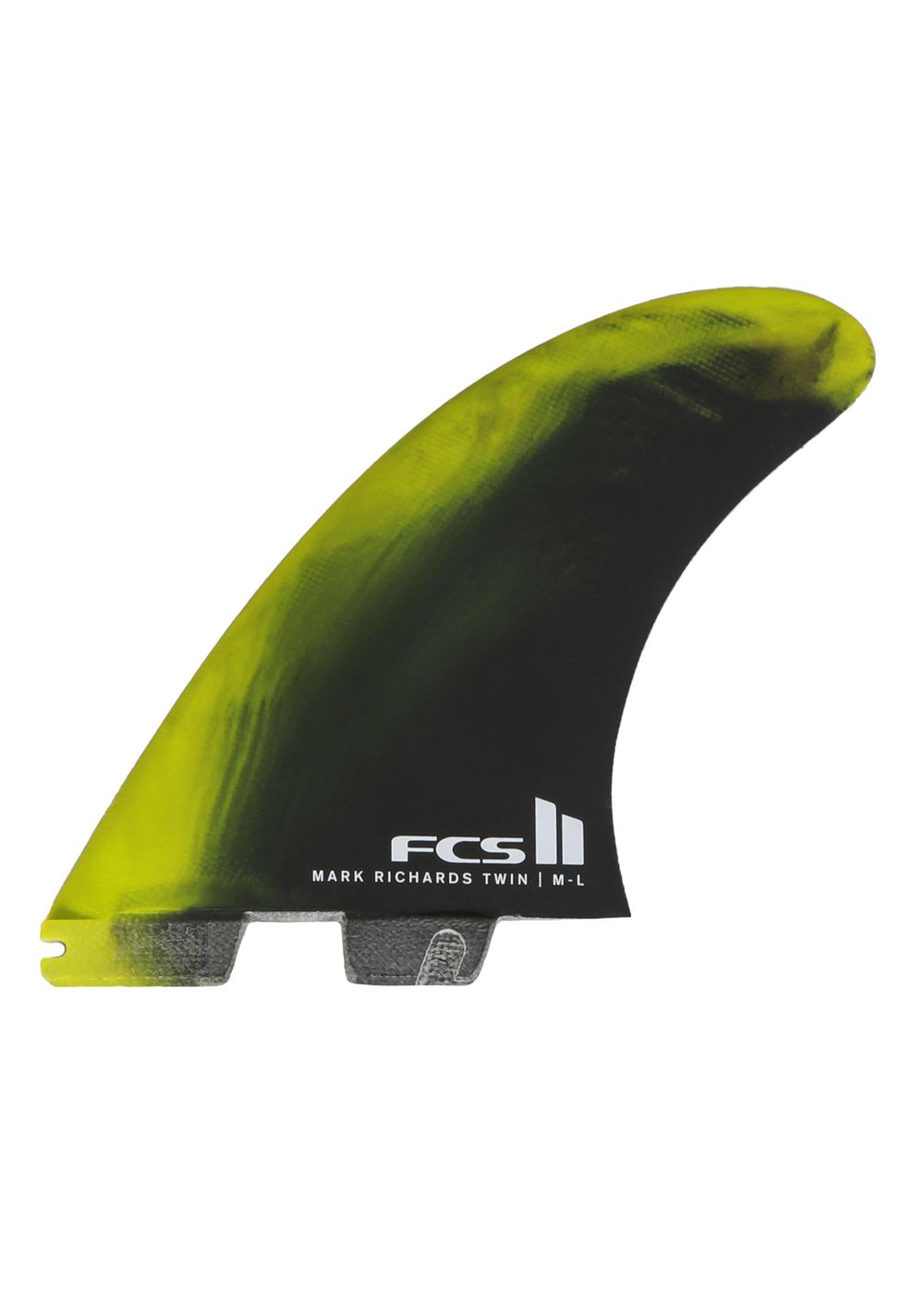 FCS 2 MR Twin+1 Surfboard Fins Cyber Lime