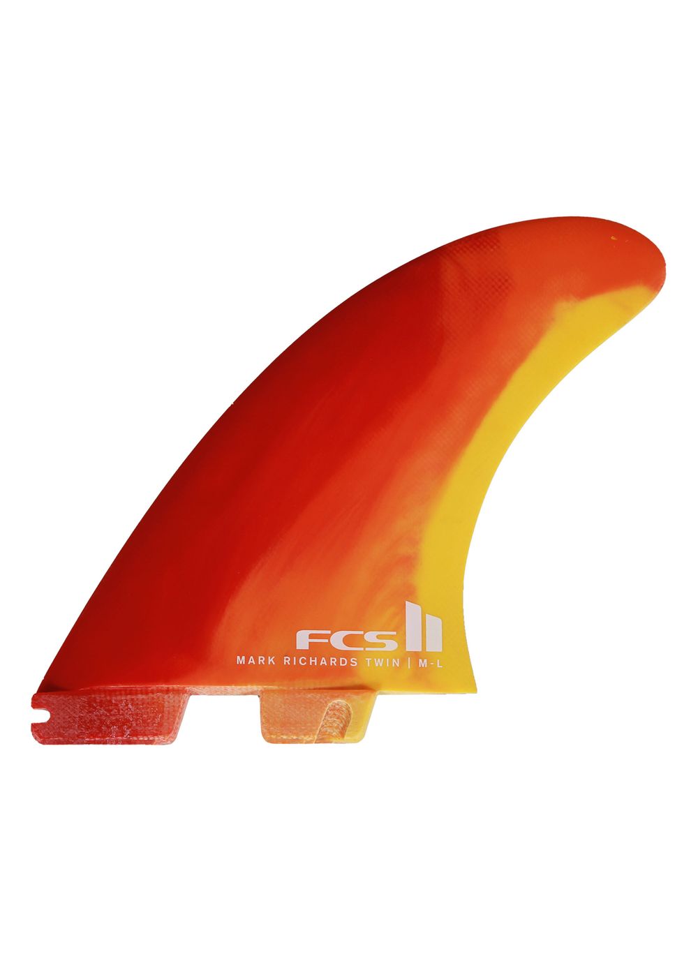FCS 2 MR Twin+1 Surfboard Fins Sunset Swirl