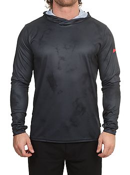 Florence Marine Sun Pro Stratus Hood UPF Tee Black