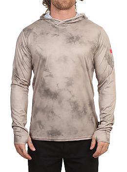 Florence Marine Sun Pro Stratus Hood UPF Tee Tan