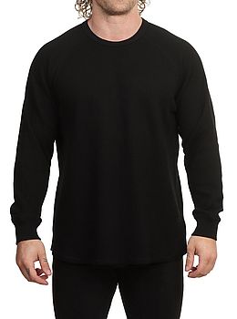 Former Ag Raglan Waffle Long Sleeve Black