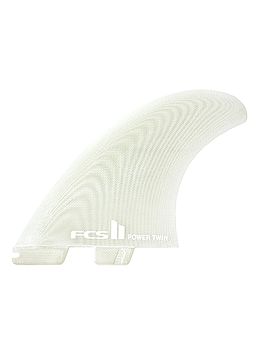 FCS 2 Power Twin+1 PG Clear Surfboard Fins