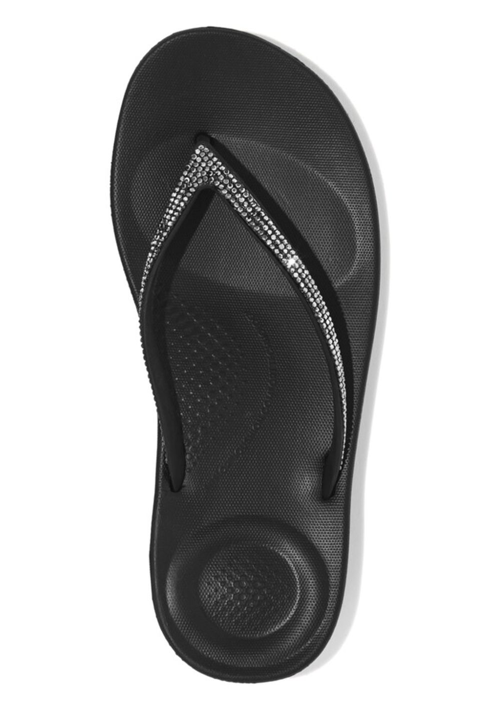 Fitflop Iqushion Sparkle Flip Flops Black
