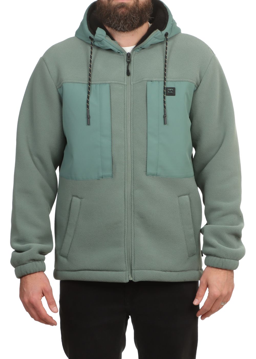 Billabong Boundary Sherpa Zip Hoodie Fern